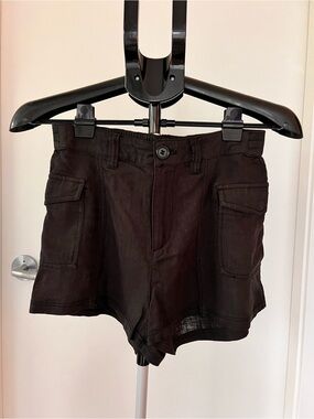 H&M Black Divided Shorts with Elastic Waist